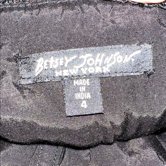 Betsey Johnson Elegant Black Strapless Eyelet Dress - Picture 3 of 3